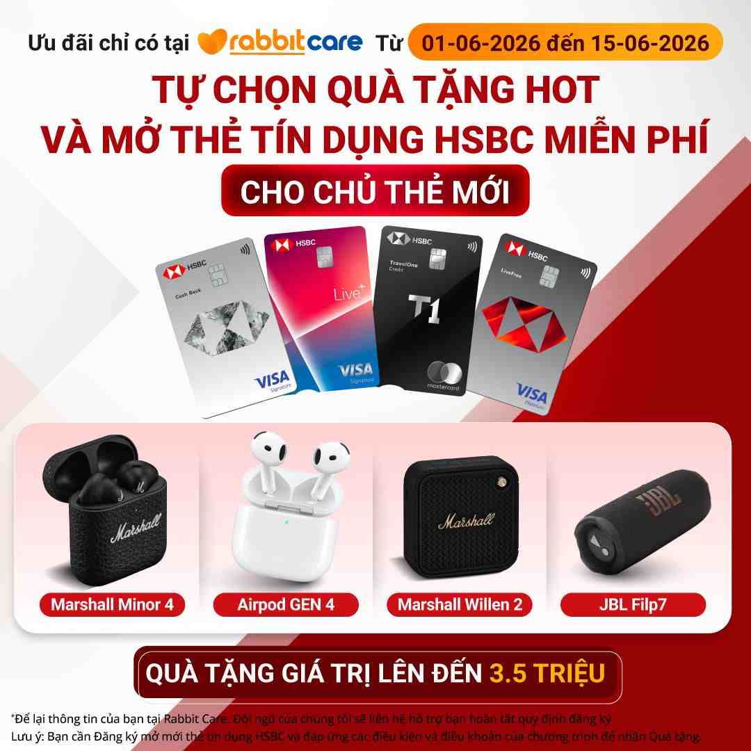 Mở thẻ HSBC nhận AirPods