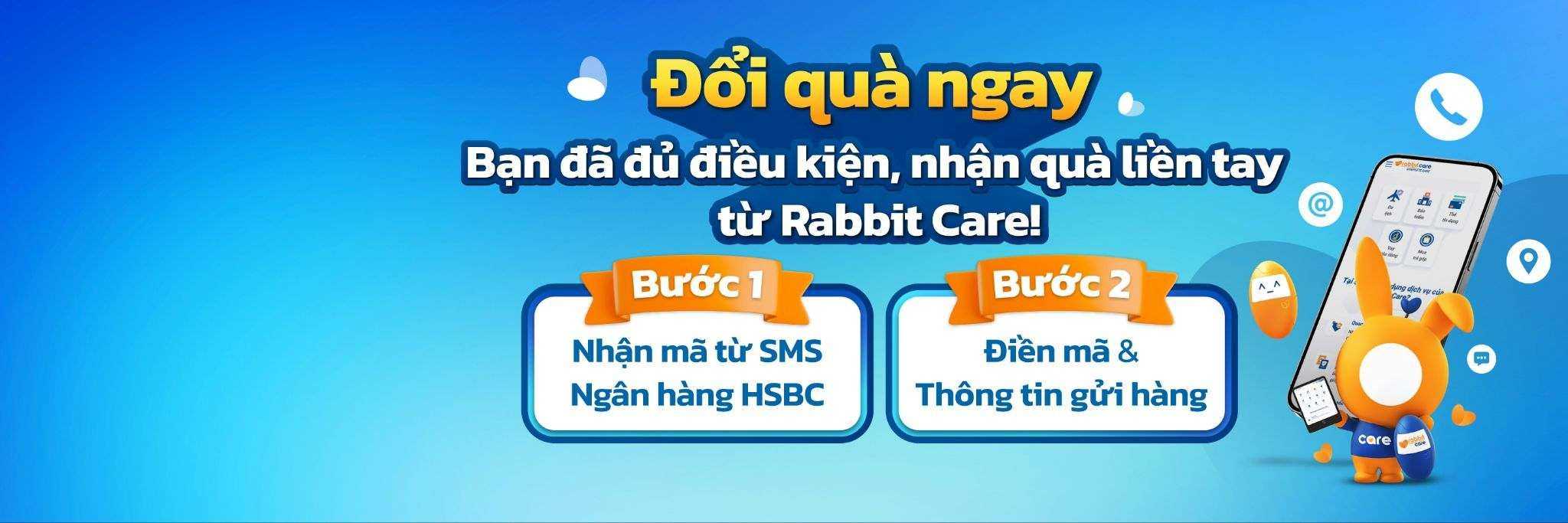 hướng dẫn nhận quà từ rabbit care việt nam