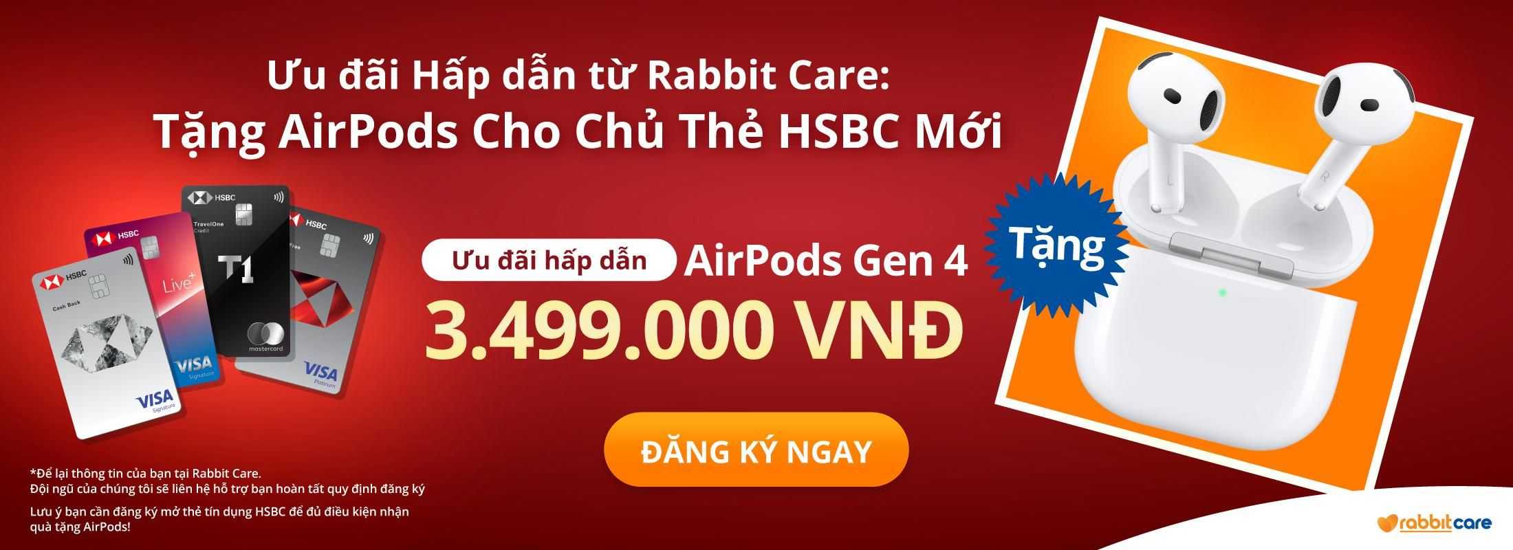 Mở thẻ HSBC nhận AirPods