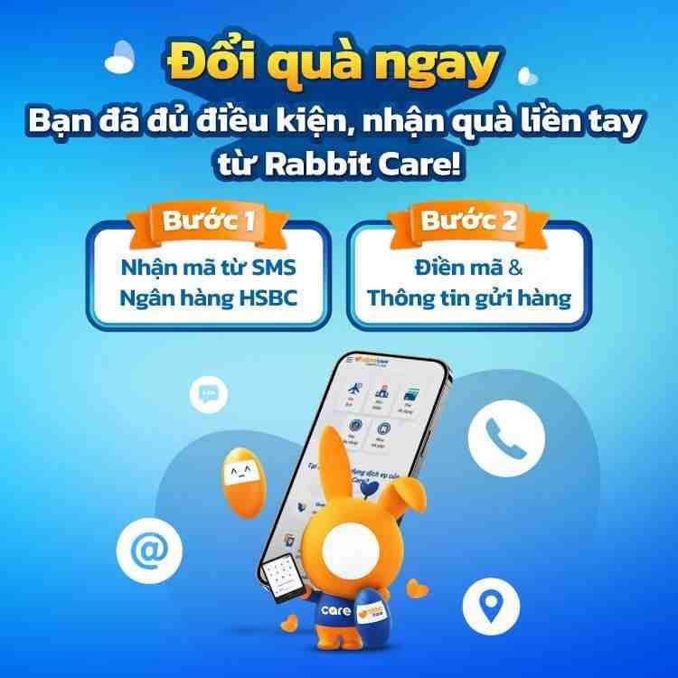 Mở Thẻ Tín Dụng HSBC: Chi Tiêu Nhận Quà 3,5 Triệu Rabbit Care